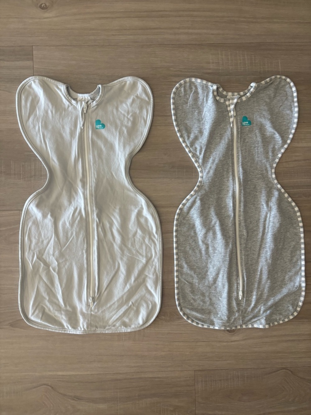 Love to Dream Swaddle Up-Style Sleep Sack Small in light gray and Heather Gray